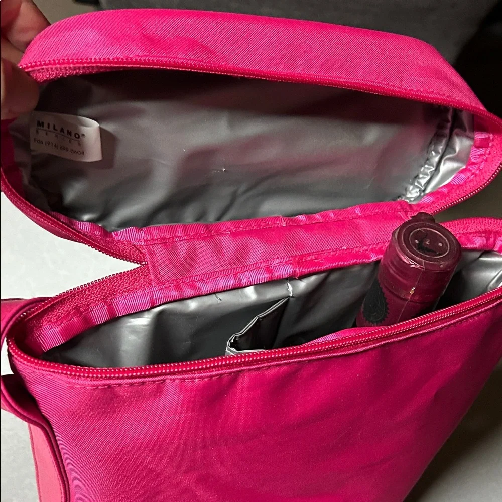 Milano Pink 2 Bottle Wine Insulated Cooler Bag